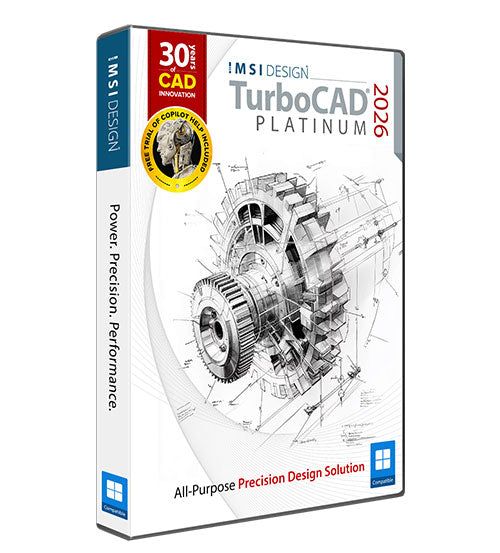 TurboCAD 2026 Platinum - 永久许可证 - 中文版